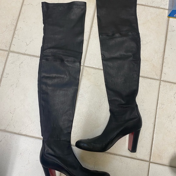 Christian Louboutin Black Over the Knee Boots - Picture 2 of 10